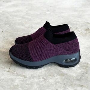 Hyper Memory Foam Purple Slip-On Sneakers - Orthopedic Comfort - US 8
